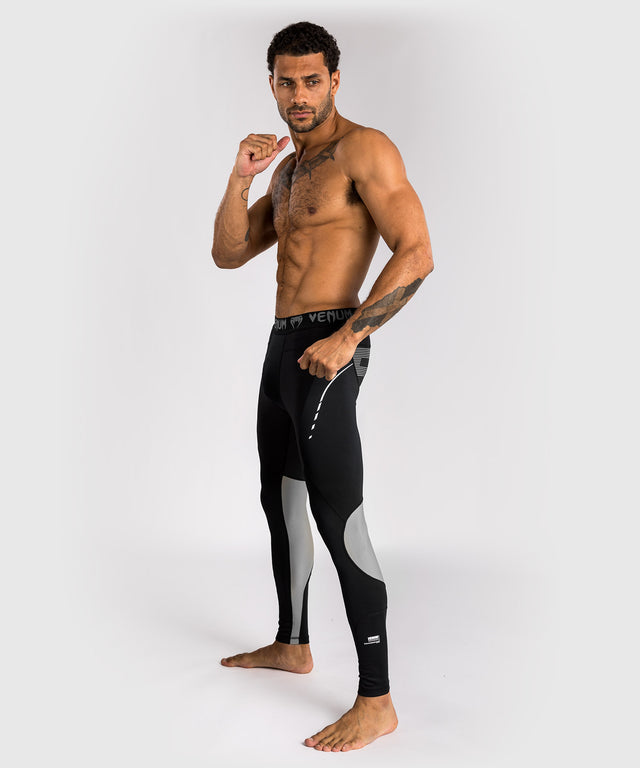 Venum Adrenaline Spats - Black/Silver Grey