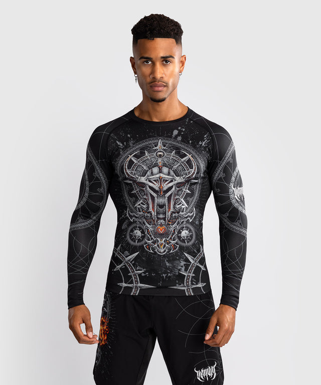 Venum Gladiator 5.0 Rashguard Long Sleeves - Black/Silver