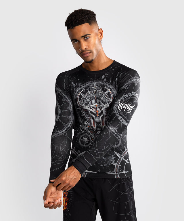 Venum Gladiator 5.0 Rashguard Long Sleeves - Black/Silver