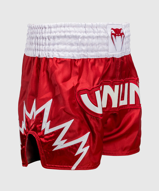 Shorts de kickboxing Venum Inferno – Rouge/Blanc