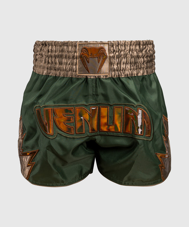Spodenki do kickboxingu Venum Inferno – Khaki/Brąz