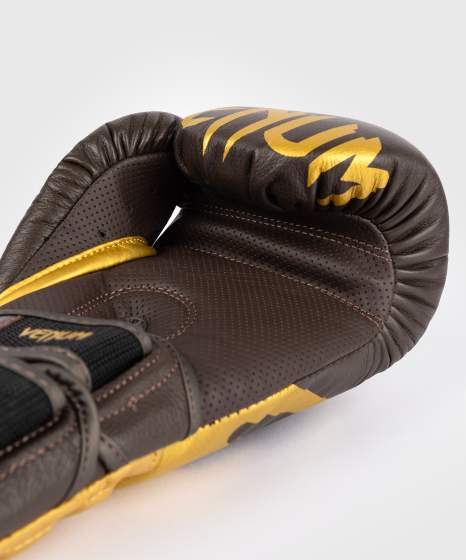 Venum Reverso Boxing Gloves - Dark Brown/Gold