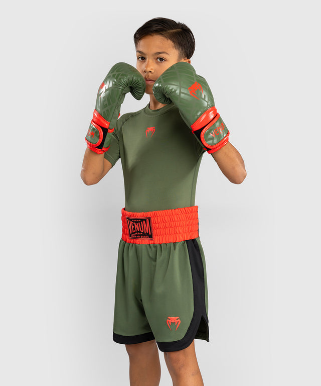 Venum Classic Boxing shorts Kids - Army Green/Orange