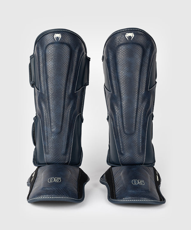 Venum Kickboxing Shin Guards Impact Evo Scales - Midnight Blue