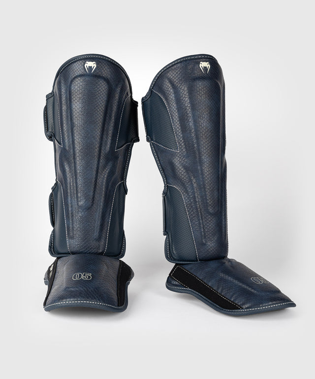 Venum Kickboxing Shin Guards Impact Evo Scales - Midnight Blue