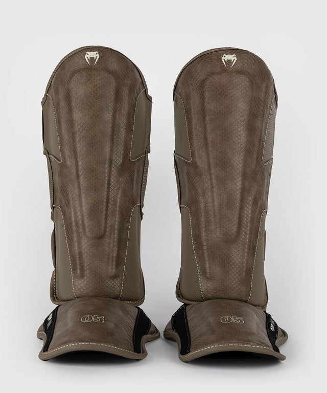 Venum Kickboxing Shin Guards Impact Evo Scales - Brown