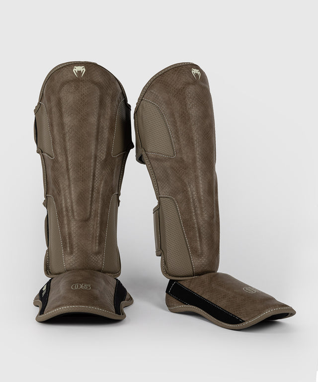 Venum Kickboxing Shin Guards Impact Evo Scales - Brown