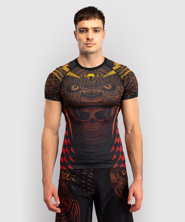 Venum Rashguard Short Sleeves Quetzal Fury - Black/Red