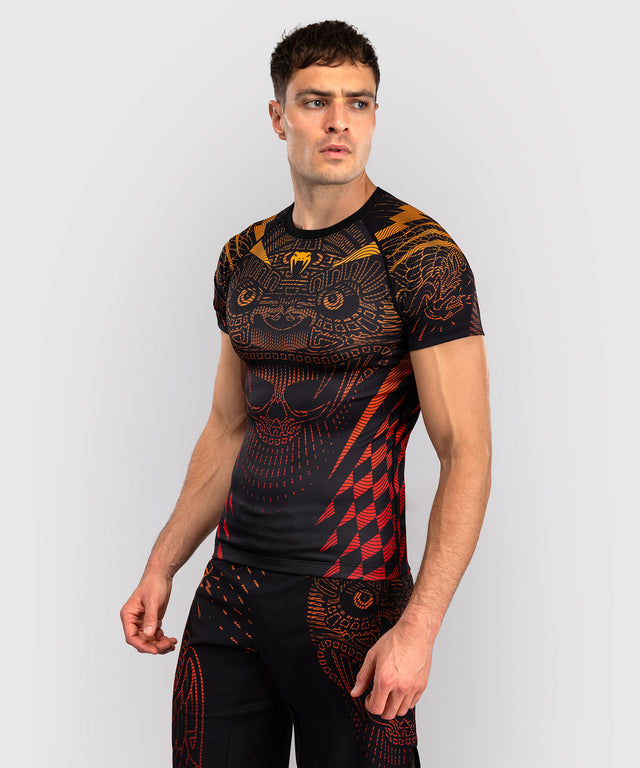 Venum Rashguard Short Sleeves Quetzal Fury - Black/Red