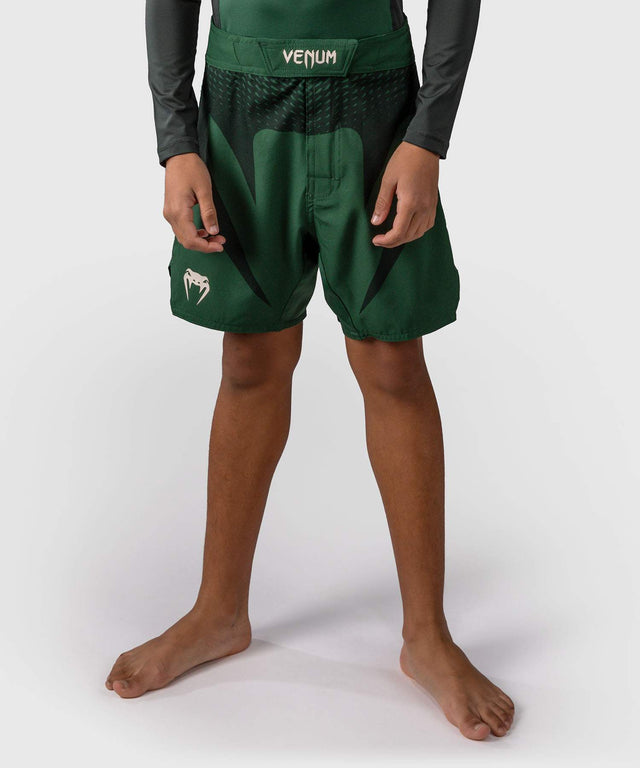 Venum MMA Shorts Attack Kids – Green/Broken White