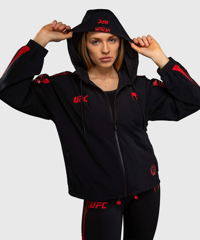 Felpa con zip UFC Venum Unity da donna – Nero