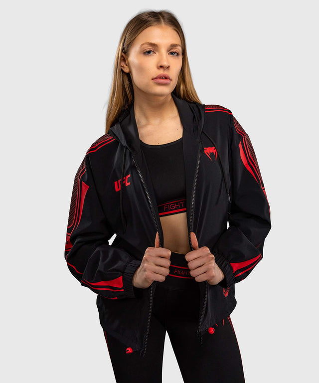 Felpa con zip UFC Venum Unity da donna – Nero
