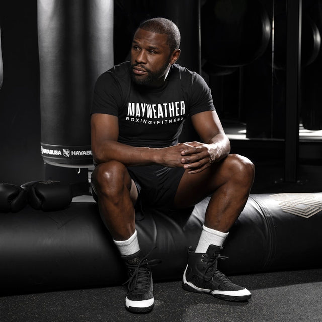 Hayabusa x Mayweather Champ Boxing Shoes - Black/White