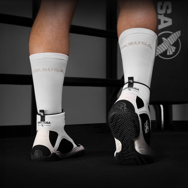 Hayabusa Pro Boxing Shoes - White/Black