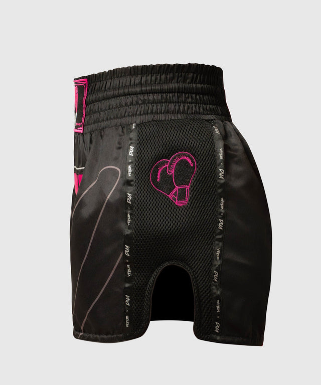 Venum Muay Thai Shorts x Dua – Black/Fuchsia Pink