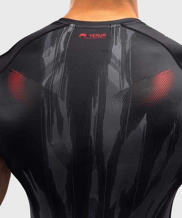 Venum Rashguard Demon Korte Mouwen - Zwart/Grijs