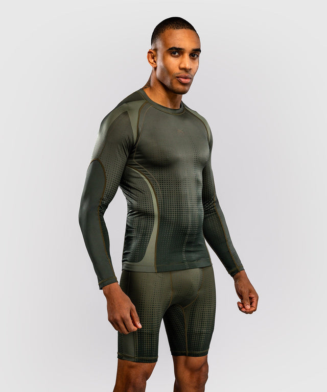 Venum Stealth Rashguard Long Sleeve – Khaki/Army Green