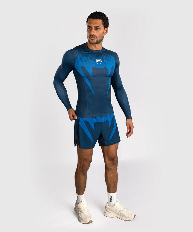 Venum No Gi Long-Sleeve Rashguard - Blue