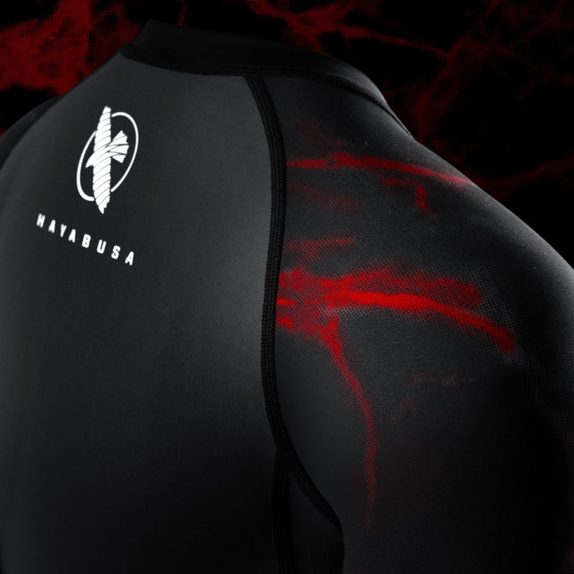 Hayabusa x UFC BJJ Rashguard Short Sleeves Women's – Black/Red