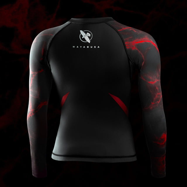 Hayabusa x UFC BJJ Rashguard Long Sleeves Women's – Black/Red