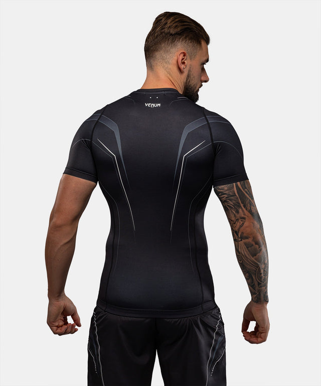 Venum Rashguard Streamline Korte Mouwen - Zwart/Wit