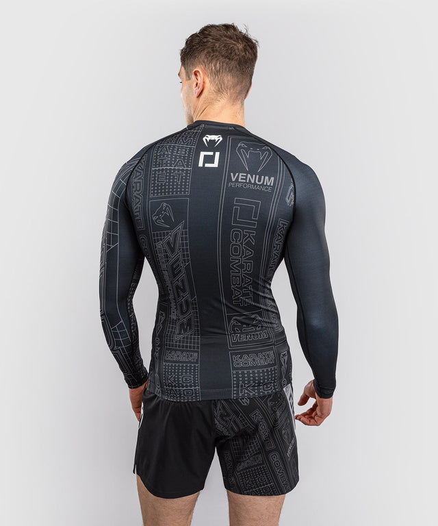 Venum Rashguard Karate Combat Long Sleeve – Black/Grey
