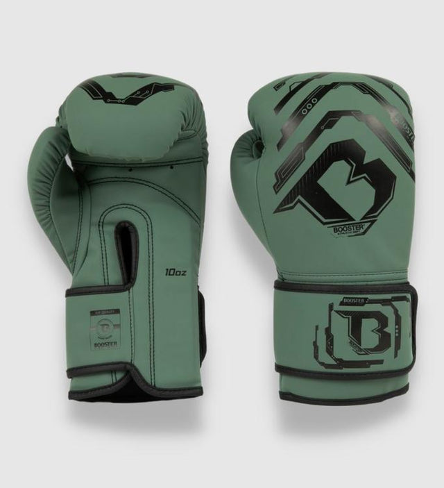 Booster Kickboks Handschoenen Youth Elite Kids - Kaki/Zwart - Boxing gloves