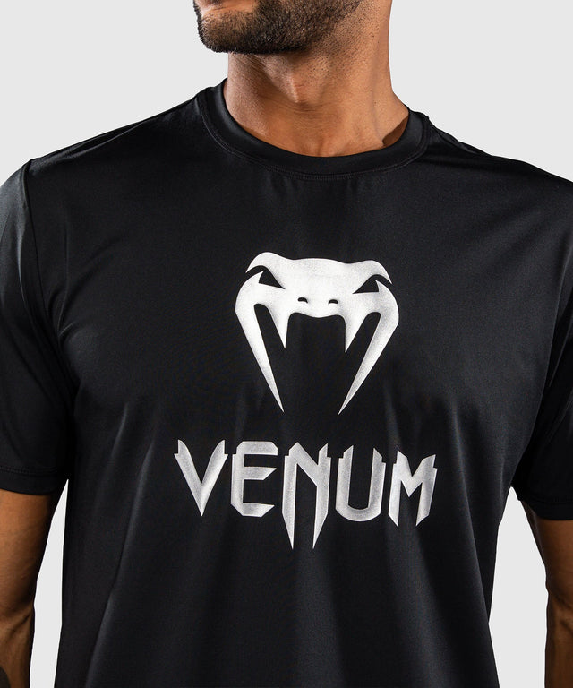 Venum T-Shirt Classic Dry Tech – Black/Silver