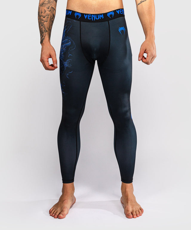 Venum Compression shorts Thunder Dragon – Black/Royal blue