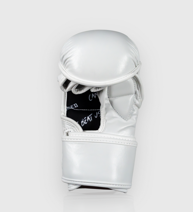 Caged MMA Sparring Gloves 'X Series' – White/White – MMA gloves