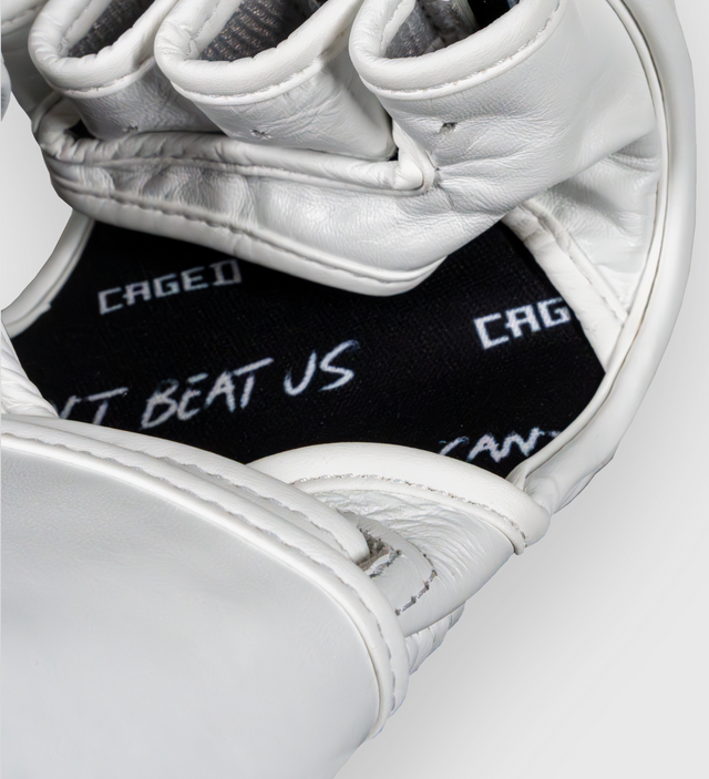 Caged MMA Sparring Gloves 'X Series' – White/White – MMA gloves
