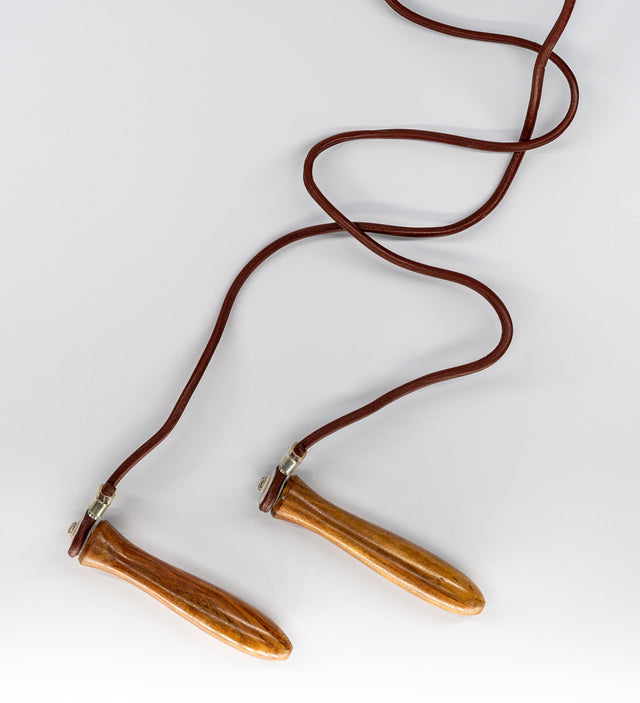 Caged Premium Leather Jump Rope – Brown – Jump rope