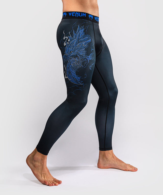 Venum Compression shorts Thunder Dragon – Black/Royal blue