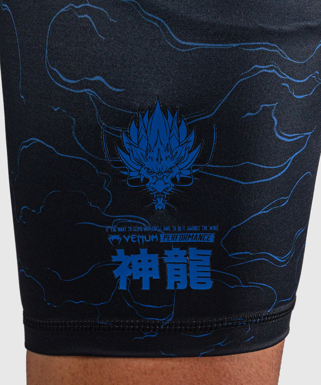 Venum Compression shorts Thunder Dragon – Black/Royal blue