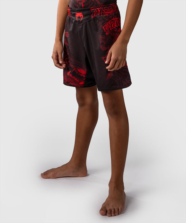 Venum MMA Shorts Wolf Atak Kids – Black/Red