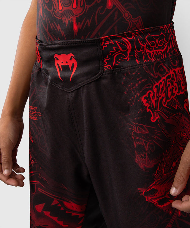 Venum MMA Shorts Wolf Atak Kids – Black/Red