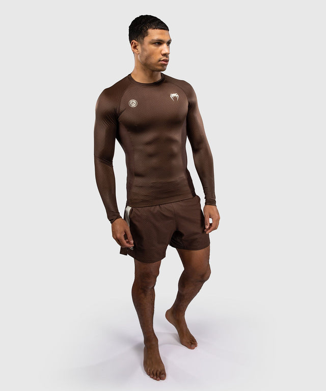 Venum Rashguard x Roger Gracie Academy Long Sleeves – Dark Brown