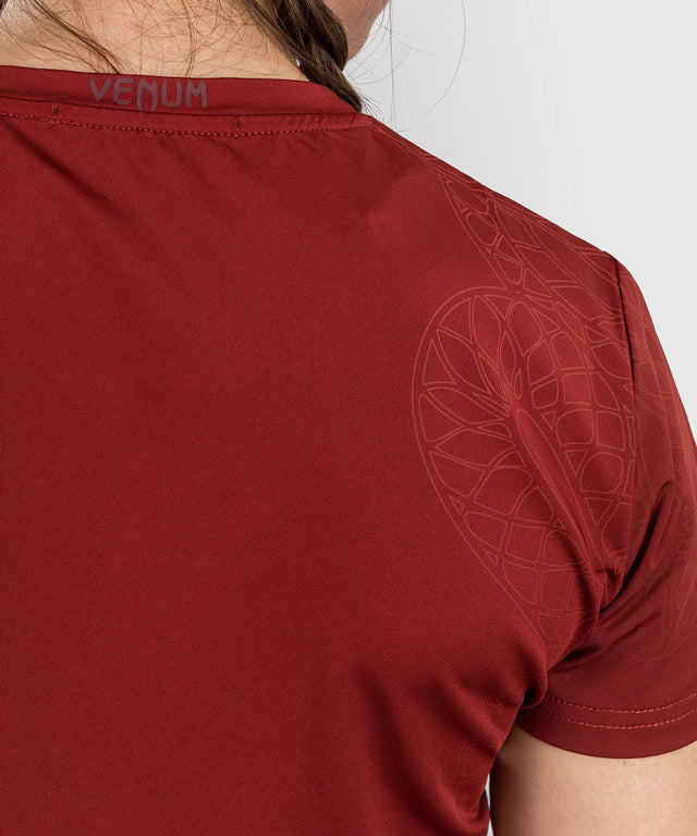 Venum Women's Dry Tech T-Shirt Serpenti - Burgundy