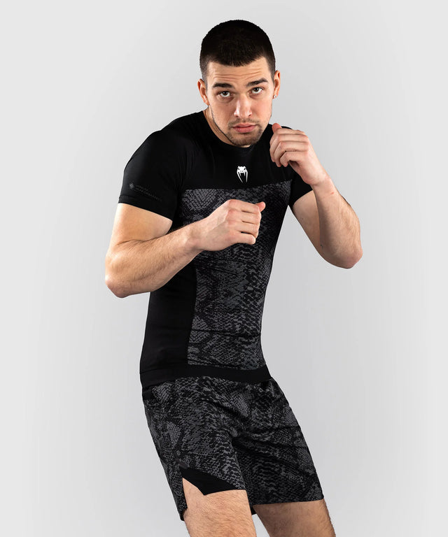 Venum Rashguard Short Sleeves G-Fit Scales - Black/Grey
