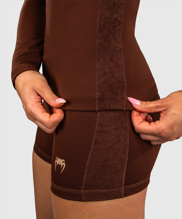 Rashguard Venum Viper Dlouhý Rukáv Dámské – Hnědé