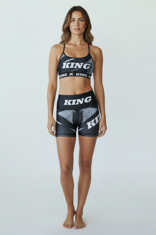 King Pro Boxing Compression Shorts & Spats Shadow 1 Women's – Black