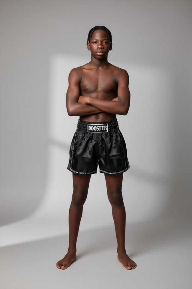 Booster Muay Thai Shorts Combat Series 4 Kids – Black