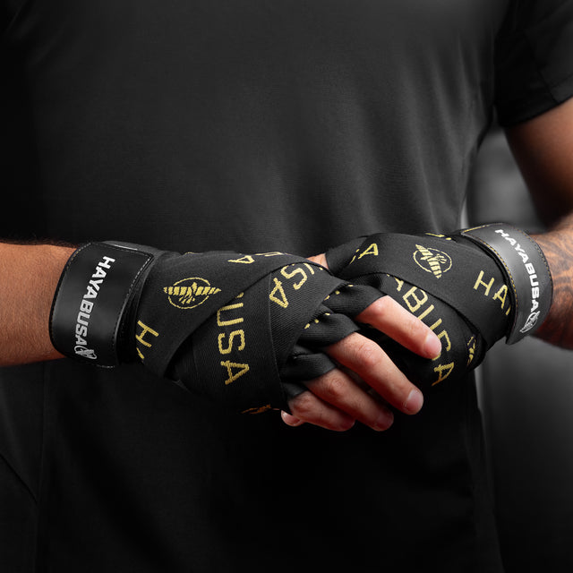 Hayabusa Deluxe Bandages - Black/Gold