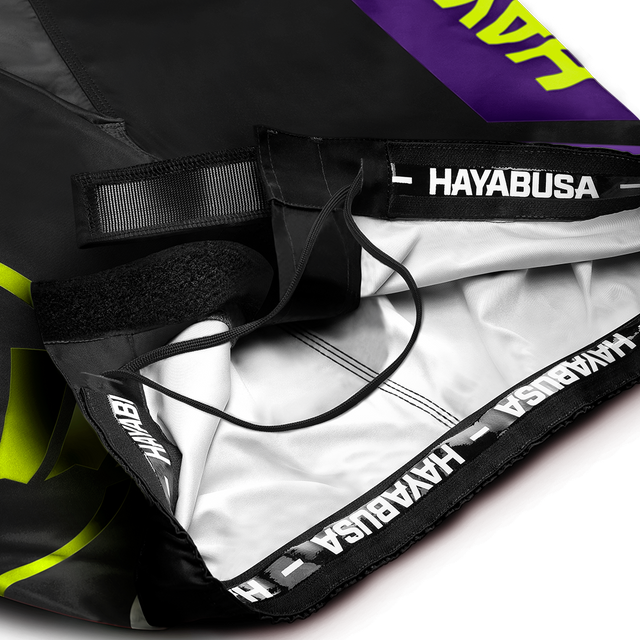 Hayabusa MMA Shorts Icon Long - Black/Neon