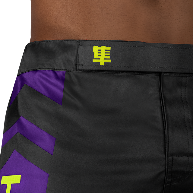 Hayabusa MMA Shorts Icon Long - Black/Neon