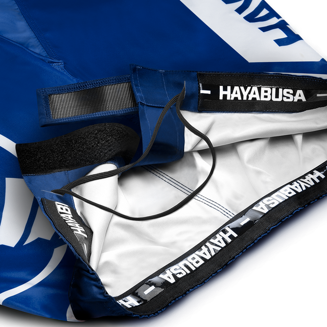 Hayabusa MMA Shorts Icon Long - Blue/White