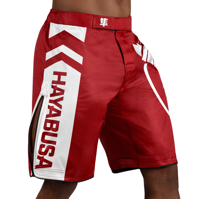 Hayabusa MMA Shorts Icon Long - Red/White