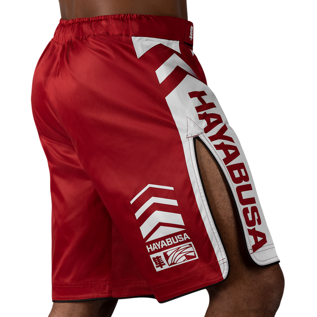 Hayabusa MMA Shorts Icon Long - Red/White