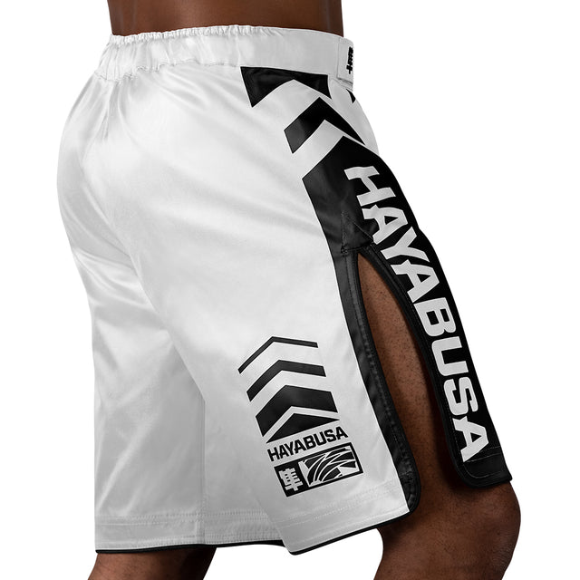 Hayabusa MMA Shorts Icon Long - White/Black