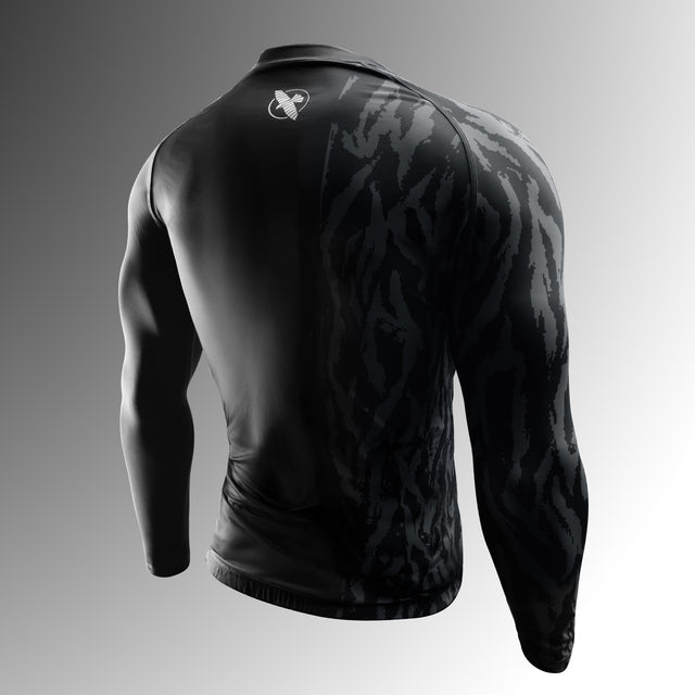 Hayabusa Apex Long-Sleeve Rash Guard - Carbon Black